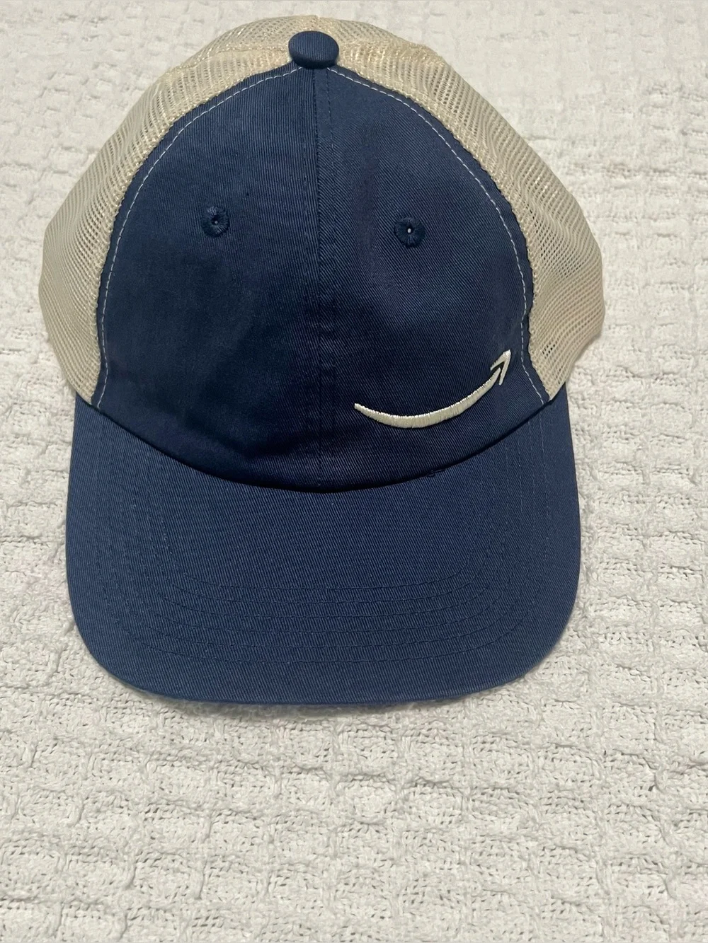 NWOT Amazon Employee Baseball Cap SnapBack Blue and Stone One Size E-swag